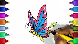 Butterflies Coloring Pages for Kids How to Draw and Color Kit