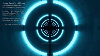 Circular Tunnel VJ LOOP Long | For Animated Backgrounds, Live Wallpapers & Screensavers