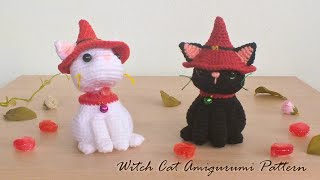 Witch Cat (Candy Box) Amigurumi : Crochet Pattern แพทเทิร์นโครเชต์แม่มดเหมียว