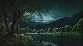 Tranquil Rainfall On A Secluded Forest Lake | Relaxing Nature Ambience | Rainy Day Retreat | ASMR