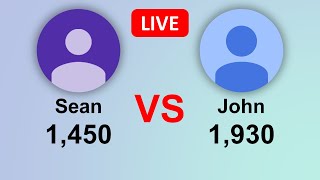 Sean VS John LIVE SUB COUNT
