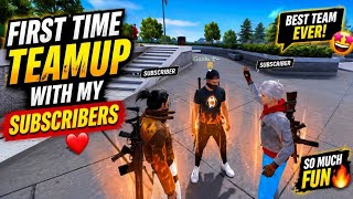 Must watch! First time team up with my subscribers❤! Free fire🔥🔥!