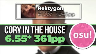 osu! Player Showcase: (STD) Rektygon- Cory in the House [Extreme] +HD,HR 361pp!