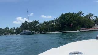 G Swiss passing by NBA player Shaquille O’Neals “Shaq” former mansion in Miami Beach