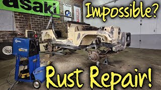 How to repair rust,welding in sheet metal. Jeep Cj7