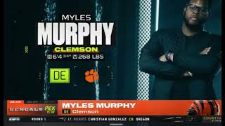 Bengals Select DE Myles Murphy at Pick No. 28