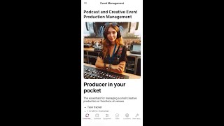 Podcast and Creative Event Production Management App overview
