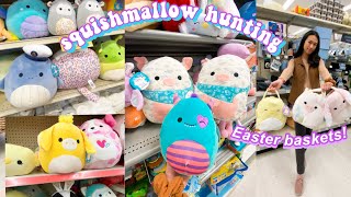 squishmallow hunting |  a very egg-cellent easter squishmallow hunt, easter baskets & more