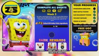 Do This Immediately! Limited Quantity! FREE UGC and Buddies | SpongeBob Simulator Roblox