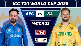AFGHANISTAN vs SOUTH AFRICA 13TH MATCH LIVE | SA vs AFG ICC T20 WORLD CUP MATCH LIVE COMMENTARY