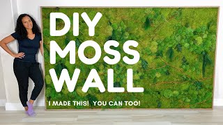 DIY Moss Wall Art Tutorial | How to Make a Statement Moss Wall at Home #DIYHome #HomeDecorDIY
