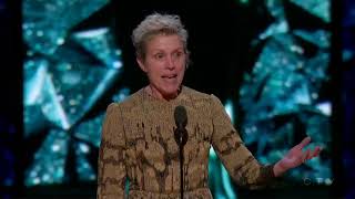 We all have stories to tell and projects to be financed watch as Frances McDormand delivered