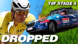 Van Der Poel Gets Dropped + Soudal Car Crash 😬– Wild Ones TdF Stage 4 Highlights