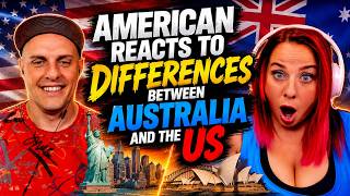 American Reacts to DIFFERENCES between AUSTRALIA and the US | THE WOLF HUNTERZ REACTIONS
