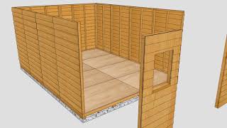 12x16 Space Master Cedar Roof Assembly Video