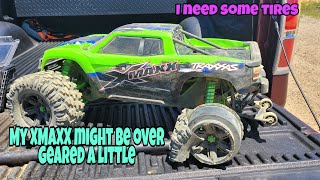Traxxas XMAXX might be over geared but its to fun this way