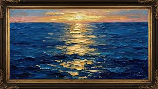 Golden Path Across the Ocean | 4K Luxury Frame TV Art Display