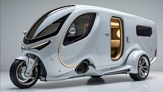 2026 White Electric Tricycle Camper | Next-Gen 3 Wheel RV Innovation & Smart Design Reveal