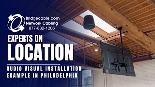 Audio Visual Philadelphia Installation Example - 3 Zones with MICs - BridgeCable.com 877-832-1206