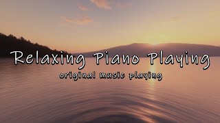 Relaxing Piano Music [ original music #13~#23 (11 music in one group x 10 times) ] for work, sleep