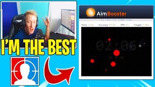 Tfue Showing You How to Have 100% *AIM ACCURACY* In Fortnite!! (AimBooster)