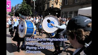 Beinn Gorm Highlanders (Ontario/Canada) Piping Live Glasgow 2022 - Tune 4