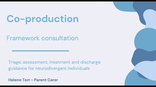 Framework Consultation | Helene Torr