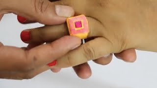 How to make beautiful Ring/How to make paper things/DIY paper rose ring/Paper craft