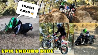 CHASIS UDNE GARI KUDAYO 🔥 || ENDURO TRAIL IN TAREVIR || DIRT VS VSTORM 😈