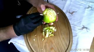 Wie mann eine Apfel-Rose macht-PP Carving Art Fruits and Vegetables