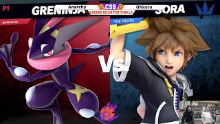 Clemson Smash Series 42 - LQ - Anarchy (Greninja) vs. Ohkora (Sora) - SSBU