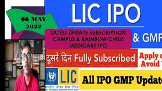 LIC ,CAMPUS Active & RAINBOW CHILD MEDICARE IPO LATEST NEWS GMP PRICE || STOCK MARKET