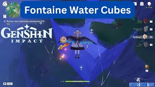 Genshin Impact Floating Water Cubes Puzzle for Fontaine Recovering Condensing Components