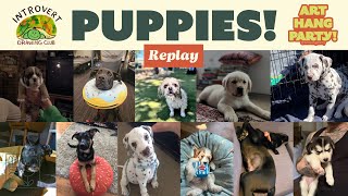 PUPPIES DRAWING SESSION! 🤭 Introvert Drawing Club x ART HANG PARTY!