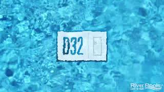 River Pools D32 Inground Fiberglass Pool in Caribbean Sparkle