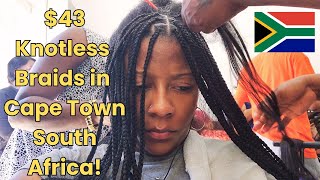 I Got Knotless Braids for Just $43 USD in Cape Town, South Africa! | Travel Vlog