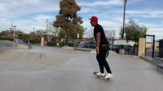 Learning how to Skateboard again at Hanford California skate park.