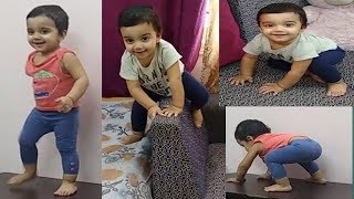 13 month old very  Active baby enjoys climbing