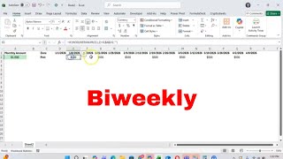 How to Have Monthly Payment or Receivable Amounts Split bi Weekly With Ease! #tutorial #howto #excel