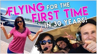 First time flying in 30 years! Hypnosis to cure fear of flying  [actual flight footage]