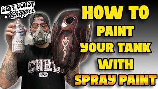 How to paint your motorcycle with only spray paint! | DIY paint job