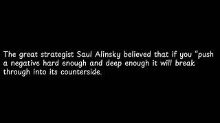 The great strategist Saul Alinsky