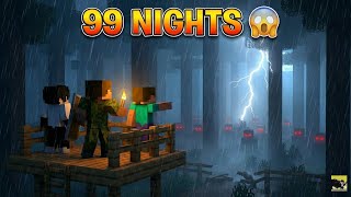 99 NIGHTS IN FOREST IN MINECRAFT😰