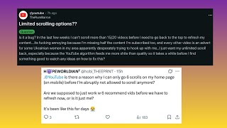 YouTube homepage scroll down stops after loading a few videos? Enable endless scrolling using this