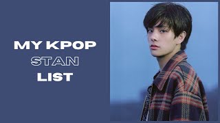 my kpop stan list [2021]