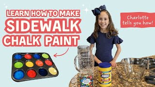 Learn How to Make Sidewalk Chalk Paint