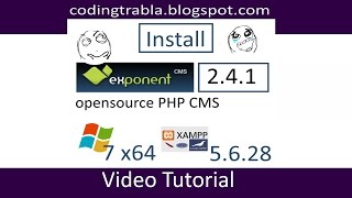 Install ExponentCMS 2.4.1 with XAMPP 5.6.28 on Windows 7 localhost  - opensource PHP CMS byAO