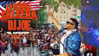RUMBA SALSERA (NYC) 🇺🇸DYCKMAN  QUISQUEYA PLAZA🌧️ LIVE DJ JOE CATADOR LA LLUVIA NO PARO LA FIESTA ☔️ 