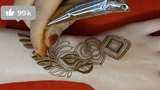 Beautiful stylish simple back hand mehendi designs for beginners step by step 👍🏼👉🏼✨✨
