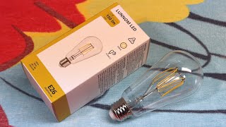 IKEA Lunnom S19 1watt Flexible Filament LED Light Bulb
